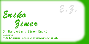 eniko zimer business card